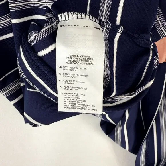 adidas Golf puremotion Mens Moisture Wicking Blue/White Performance Polo L‎ NEW - Picture 9 of 11